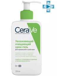 Увлажняющий очищающий крем-гель для нормальной и сухой кожи лица и тела детей и взрослых, 236 мл