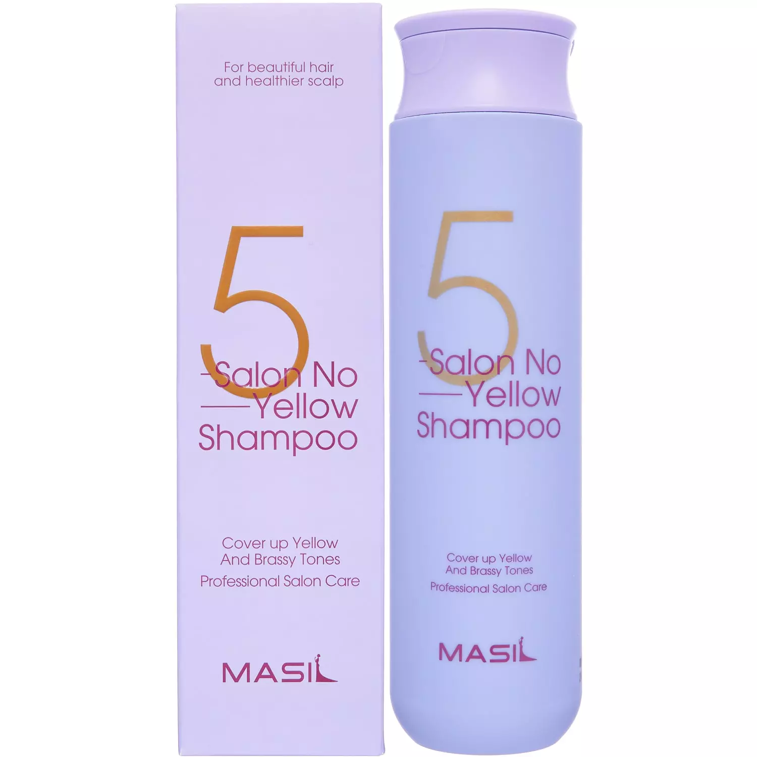 Тонирующий шампунь против желтизны для осветлённых волос Salon No Yellow Shampoo, 300 мл