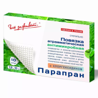 Антимикробная атравматическая повязка с хлоргексидином 7,5х10 см, 10 шт Антимикробная атравматическая повязка с хлоргексидином 7,5х10 см, 10 шт