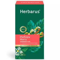 Зеленый чай с травами и пряностями "Имбирь и мята", 24 пакетика